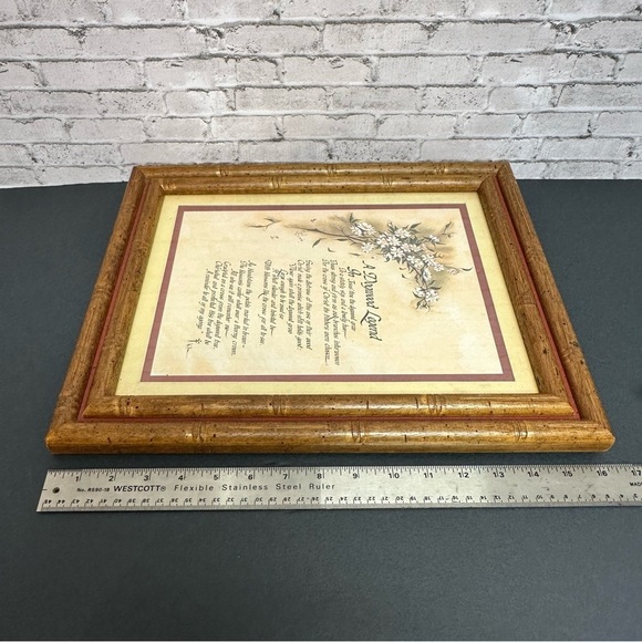 A Dogwood Legend Framed Art Print Signed 13.5 in X 16.5 in Bamboo Style Frame - Picture 6 of 7